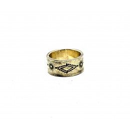 Solid brass Native style ring