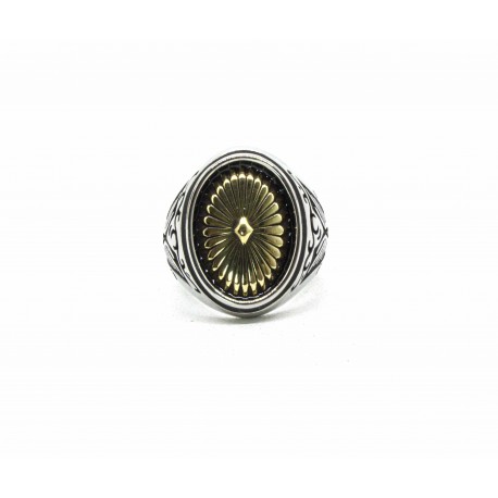 Brass concho carved Ring