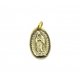 Santa Maria necklace medal, brass