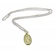 Santa Maria necklace medal, brass