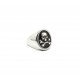 Memento Mory black enamel ring