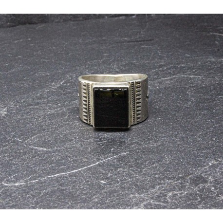 Bague Onyx rectangle Argent 925