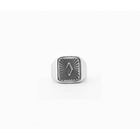 Concho silver square ring