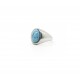 Oval turquoise Kingman ring